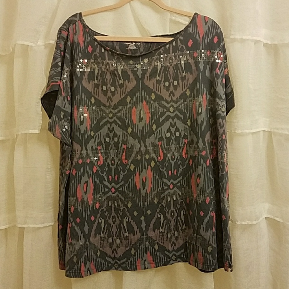 Ikat DKNY Jeans Blouse Sz 22/24
